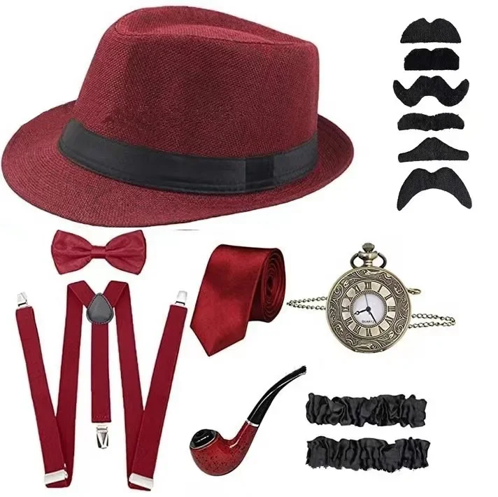 Men'S Accessories In The 1920S - Herren-Party-Requisiten 1920er-Jahre-Thema Cosplay Bühnenauftritt Gatsby Baskenmütze