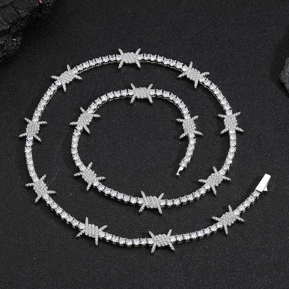24 Zoll Iced Out Stacheldraht  – Men Accessories Neck Chain Bewertung und Preis