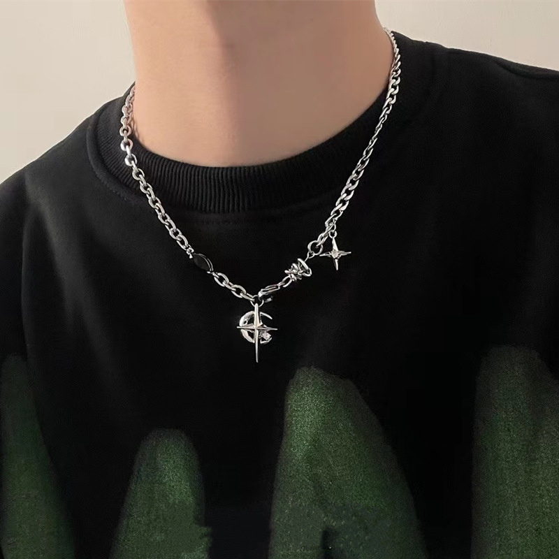 2023 koreanische Mode Goth Pun – Men Accessories Neck Chain Bewertung und Preis